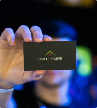 Booth sign at conference floor