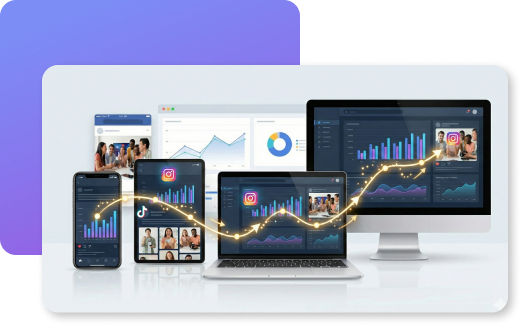 Social Vibes dashboard mockup